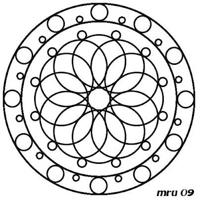 Mandalas - MRU - : MANDALAS para pintar y colorear FÁCIL Y DIFÍCIL