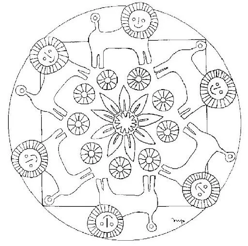 MANDALAS PARA NIÑOS PARA COLOREAR