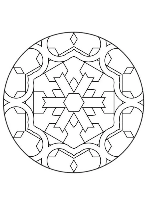 MANDALAS para niños para colorear - Mandala Adorno geométrico MANDALAS para niños para colorear - Mandala Adorno geométrico