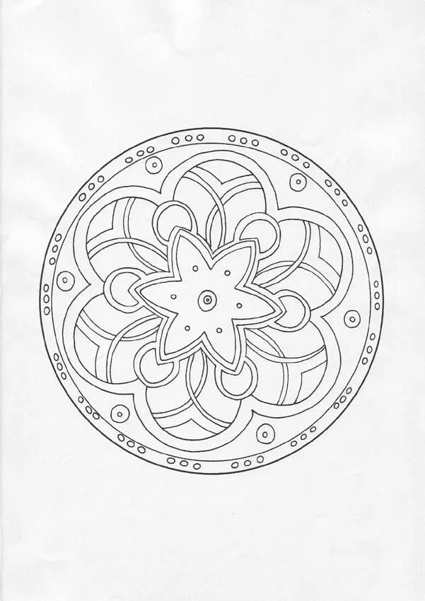 MANDALAS para niños para colorear - Mandala Arcos y círculos MANDALAS para niños para colorear - Mandala Arcos y círculos