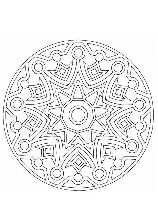 Dibujos para colorear mandala círculos y flechas - es.hellokids.com Dibujos para colorear mandala círculos y flechas - es.hellokids.com