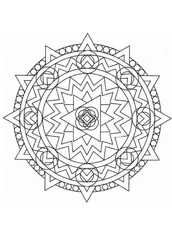 MANDALAS para niños para colorear - Mandala Formas geométricas MANDALAS para niños para colorear - Mandala Formas geométricas