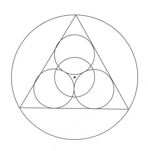 Mandalas Para Pintar: circulos y triangulo juntos Mandalas Para Pintar: circulos y triangulo juntos