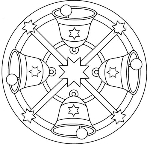 Mandalas Para Pintar: mandala de campanas