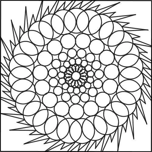 Mandalas Para Pintar: mandala con circulos y puntas Mandalas Para Pintar: mandala con circulos y puntas