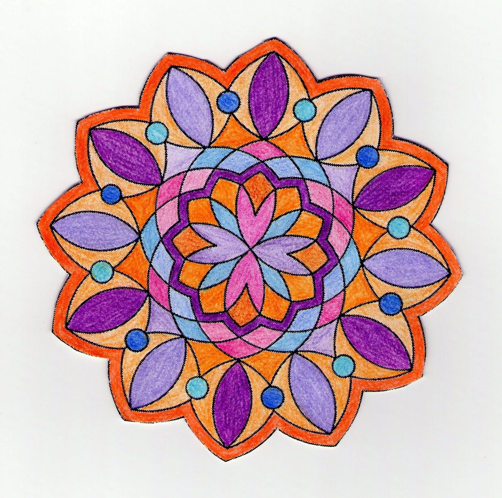 Mandalas Para Pintar: Mandala para colorear con ejemplo Mandalas Para Pintar: Mandala para colorear con ejemplo