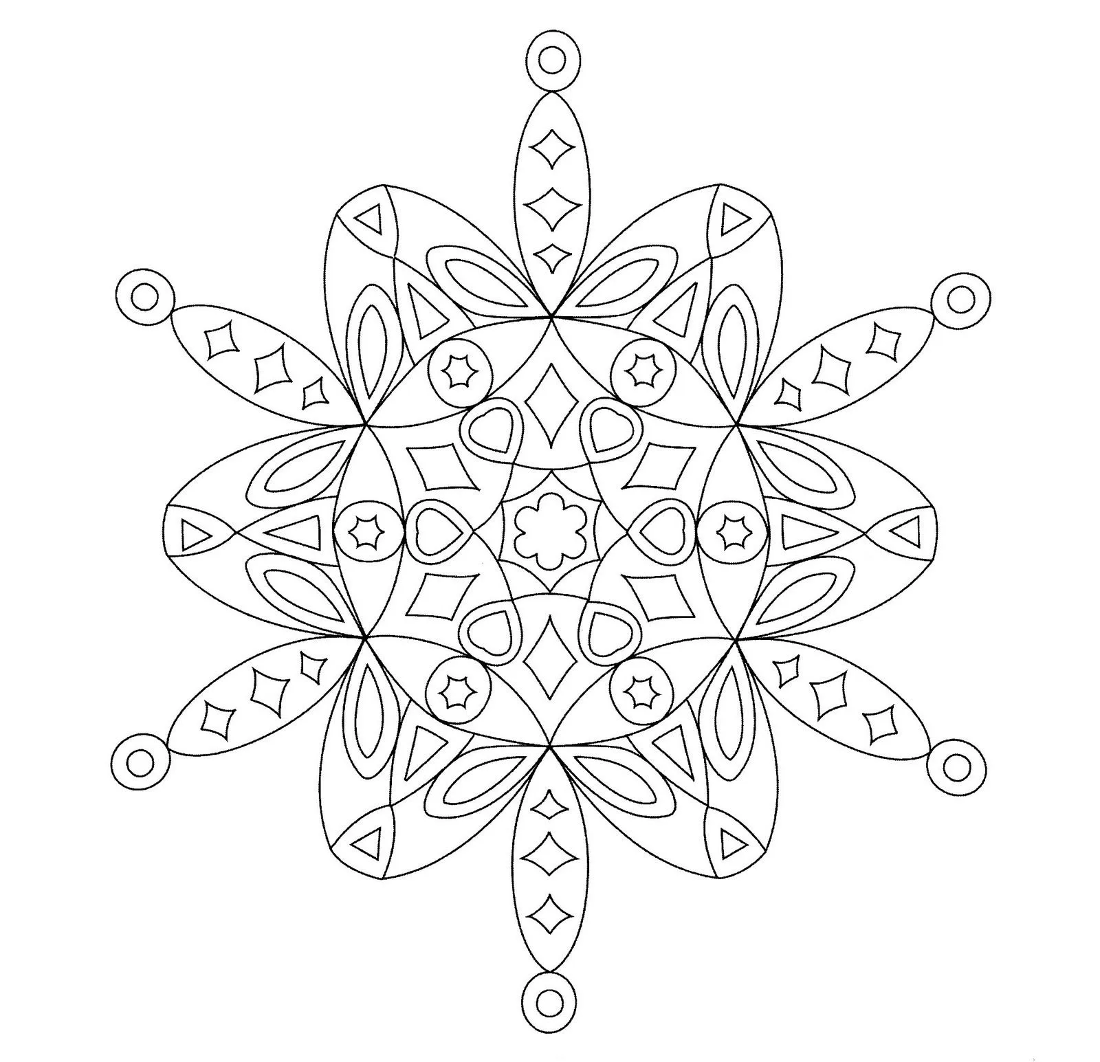 Mandalas Para Pintar: Mandala cristal étnico Mandalas Para Pintar: Mandala cristal étnico
