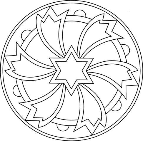 Mandalas Para Pintar: mandala estrella