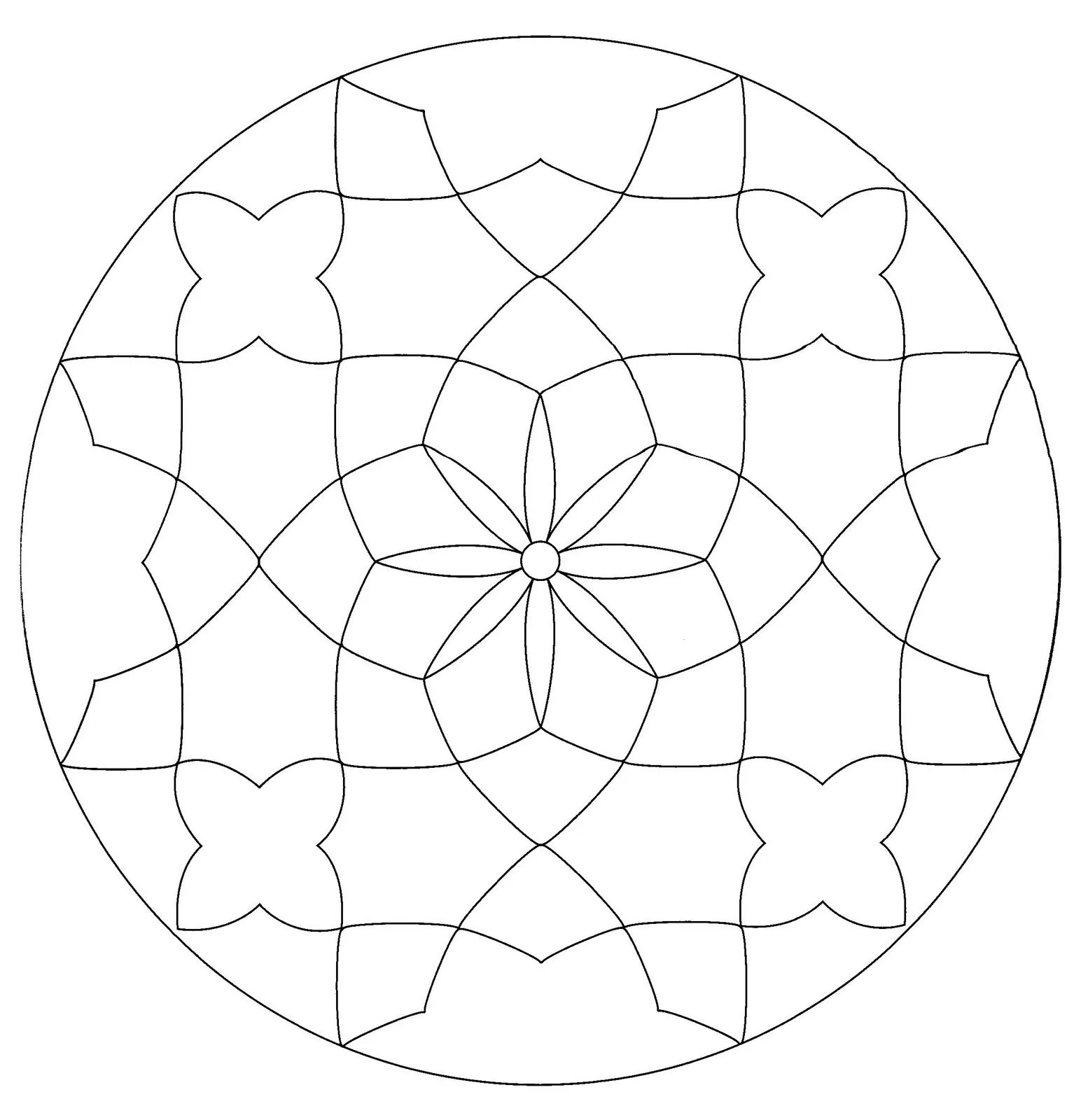 Mandalas Para Pintar: Mandala fácil de pintar