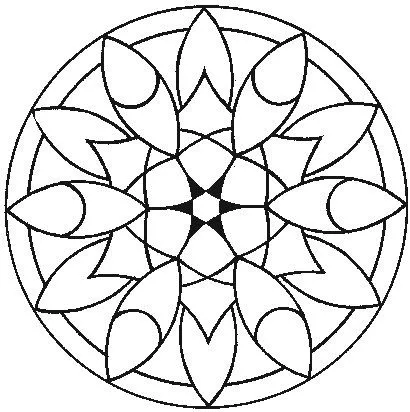 Mandalas Para Pintar: mandala pétalos