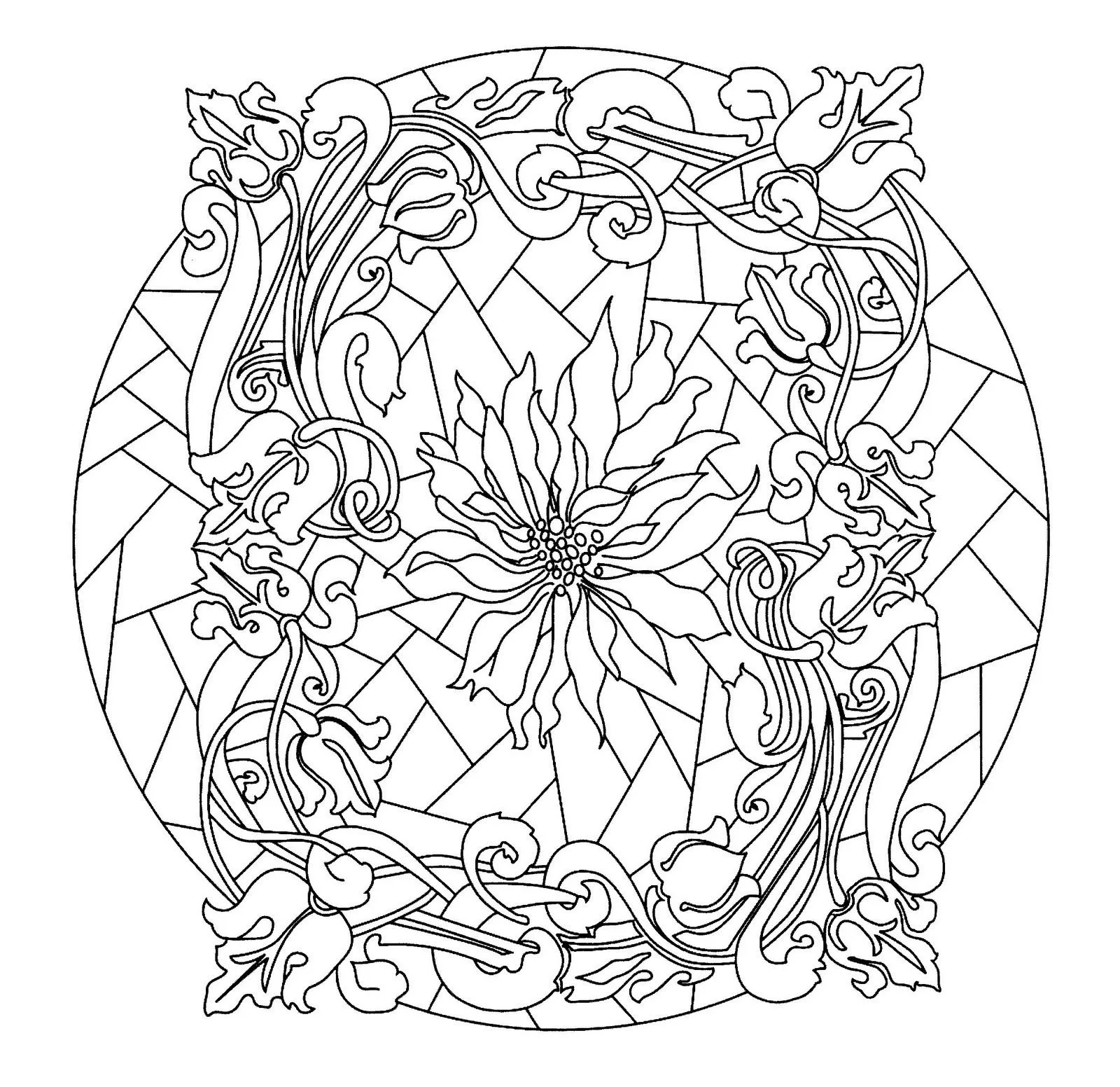 Mandalas Para Pintar: Mandala para Sant Jordi pintado Mandalas Para Pintar: Mandala para Sant Jordi pintado
