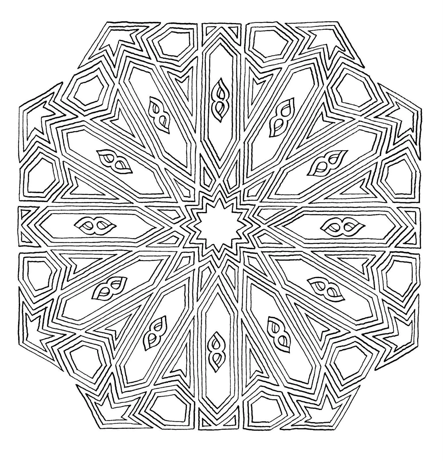 Mandalas Para Pintar: Patio de los Arrayanes (Granada) Mandalas Para Pintar: Patio de los Arrayanes (Granada)