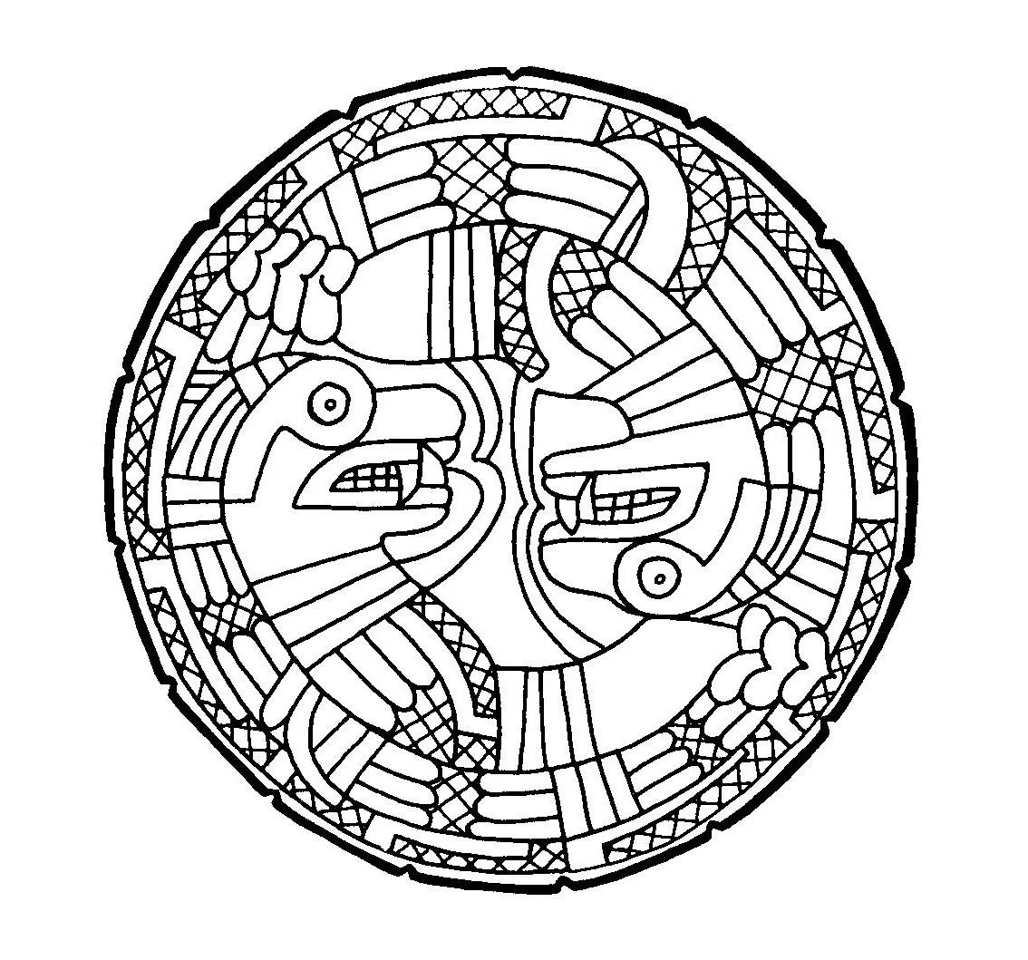 Mandalas Para Pintar: Serpientes emplumadas