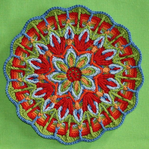 Mandalas tejidos al crochet patrones - Imagui