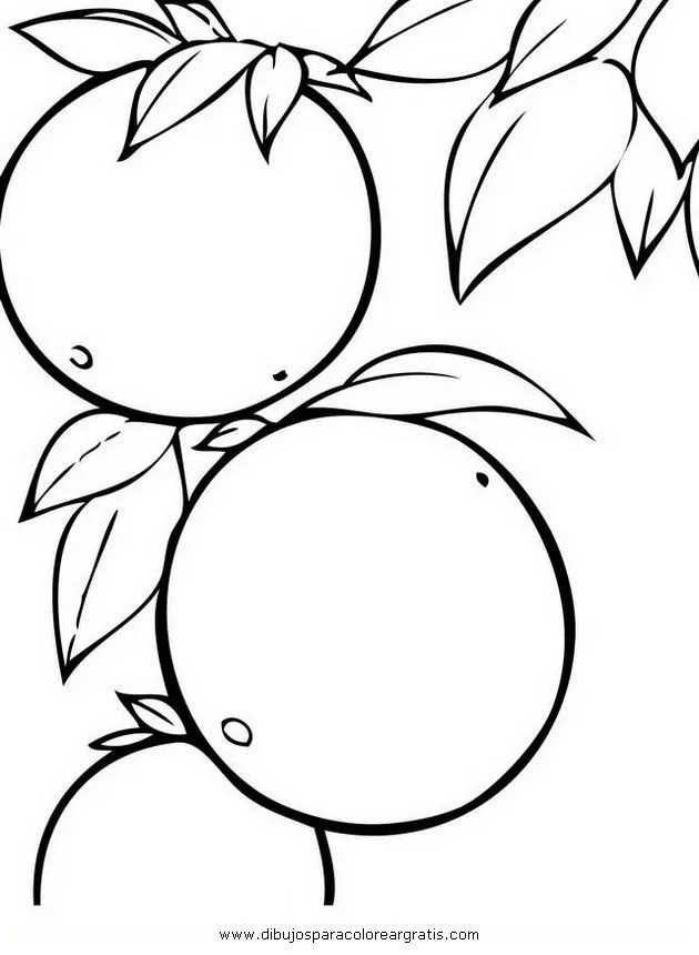 mandarina para colorear Colouring Pages