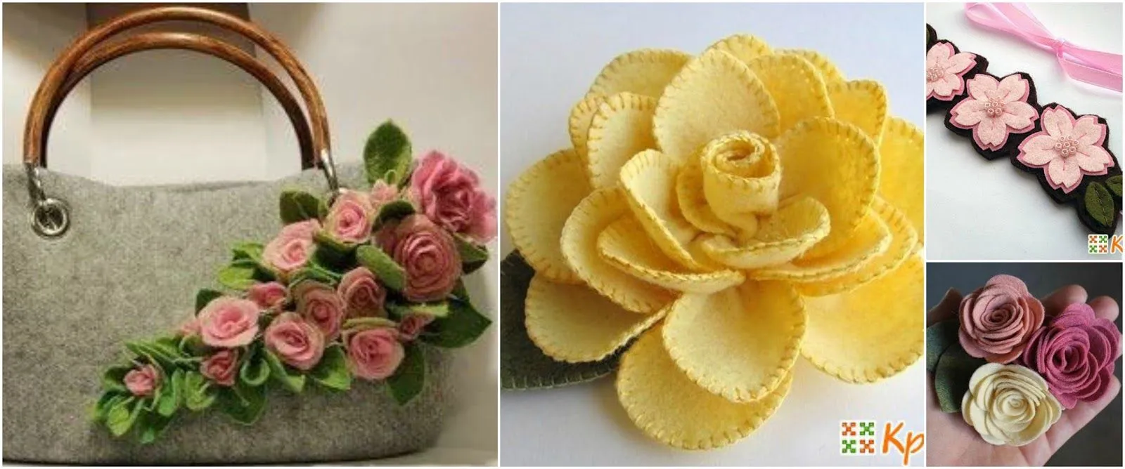 6 Maneras fáciles para hacer flores de fieltro decorativas ~ Solountip.com 6 Maneras fáciles para hacer flores de fieltro decorativas ~ Solountip.com
