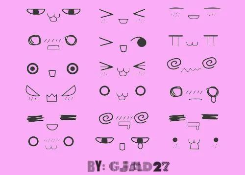 Manga face expression brush set by GJAD27 on DeviantArt Manga face expression brush set by GJAD27 on DeviantArt
