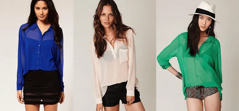 Maniobra de escapismos: Blusas transparentes ¿Si o No?