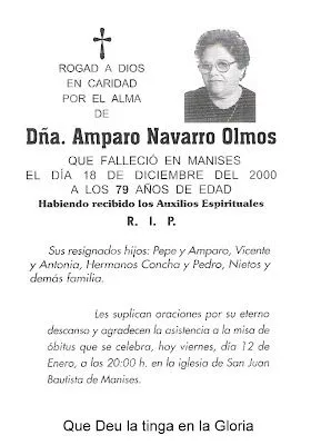 Manises Online ... Manises ... Manises Online: ESQUELAS MANISERAS Manises Online ... Manises ... Manises Online: ESQUELAS MANISERAS