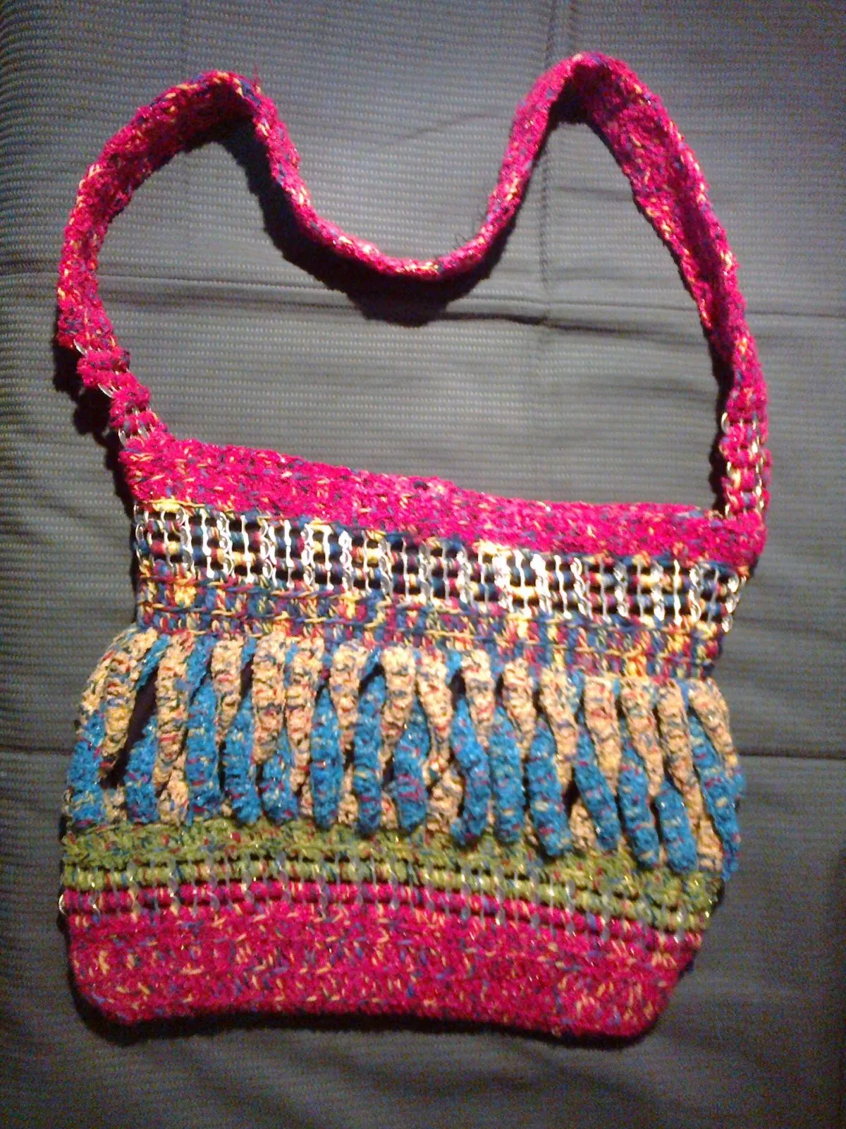 Las manitas de Annie: Ganchillo, Bolso con Anillas Las manitas de Annie: Ganchillo, Bolso con Anillas
