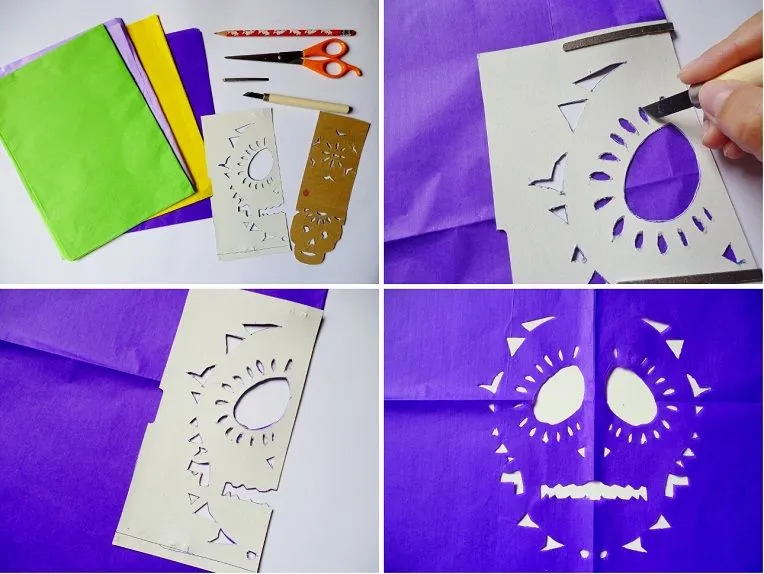 Como hacer papel picado - Imagui