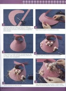 Manitas infantiles: visera de foamy para niñas