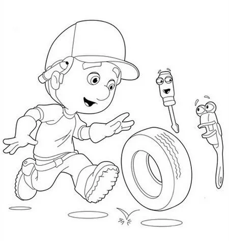 Manny a la Obra para colorear - colorearrr