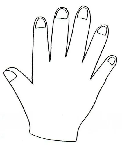 Una mano para colorear - Imagui