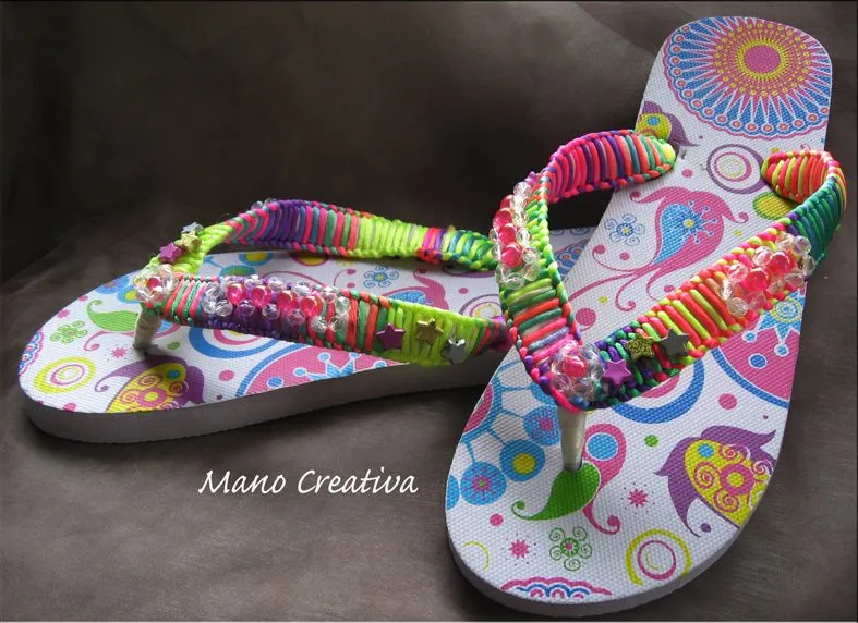 Mano creativa: Sandalias decoradas!