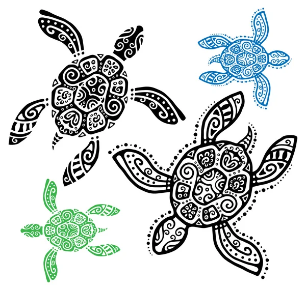 Mano dibujada Tortuga decorativa, étnico patrón ornamental, estilo ... Mano dibujada Tortuga decorativa, étnico patrón ornamental, estilo ...