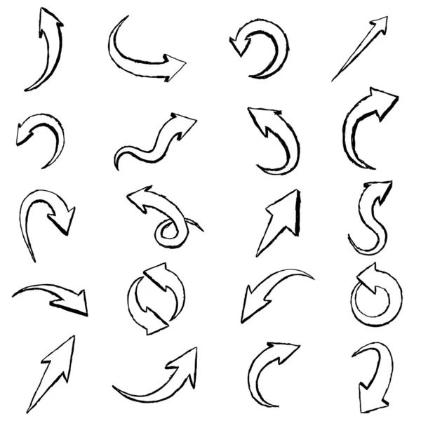 Mano dibujar flechas — Vector stock © VectorLa #19498603 Mano dibujar flechas — Vector stock © VectorLa #19498603