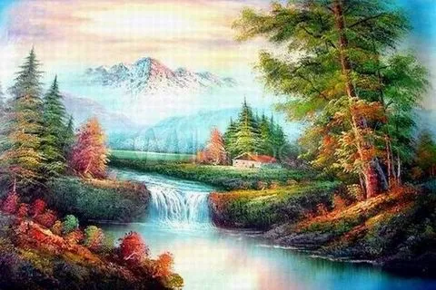 Hecho a mano hermosos paisajes lienzo óleo - Milanoo.com Hecho a mano hermosos paisajes lienzo óleo - Milanoo.com