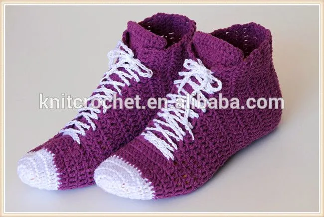 Hecho a mano para mujer de punto zapatillas de casa que hace punto ... Hecho a mano para mujer de punto zapatillas de casa que hace punto ...