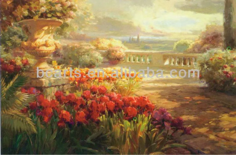 hecho a mano de pintura al óleo hermoso paisaje pinturas al óleo ...