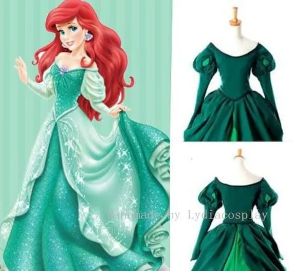 Hecho a mano verde Color Ariel vestido traje de por LydiaCosplay