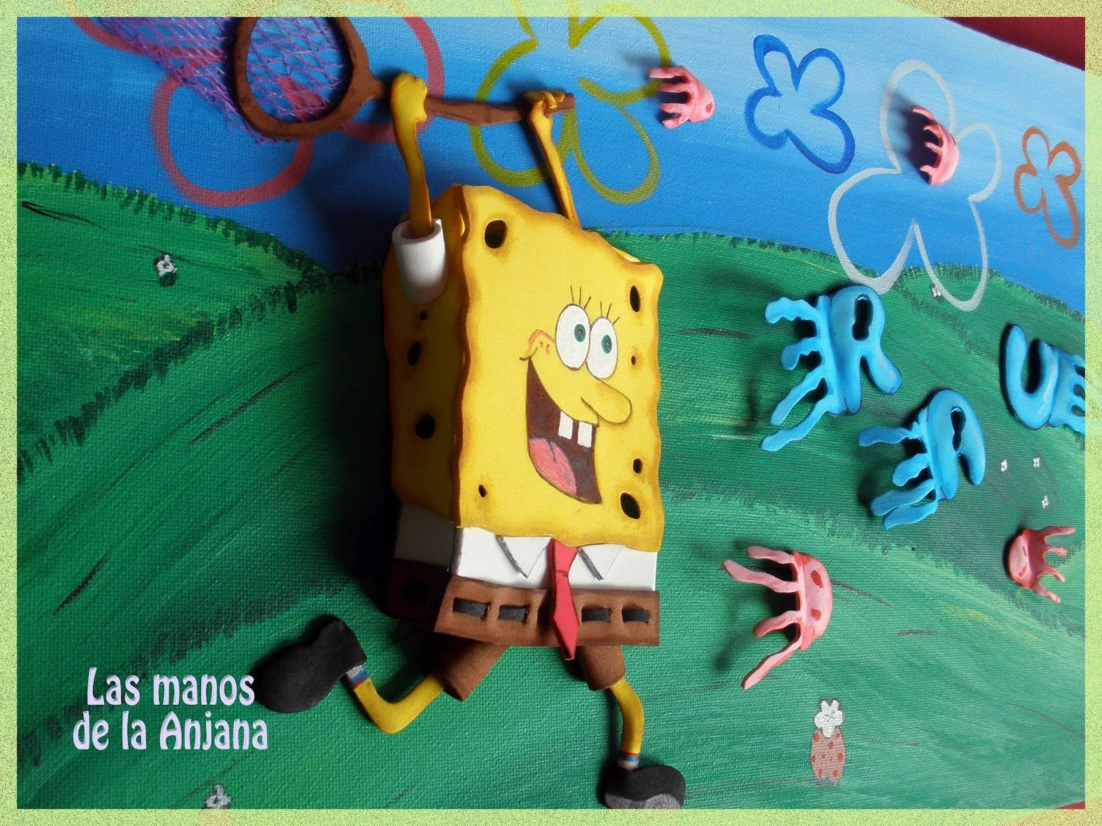 Las manos de la Anjana: Cuadro Bob Esponja y Patricio 3D Las manos de la Anjana: Cuadro Bob Esponja y Patricio 3D