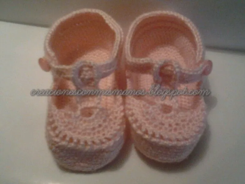 Manos de hadita: Sandalias rosas de bebé a crochet Manos de hadita: Sandalias rosas de bebé a crochet