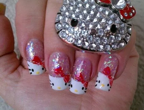 Todo Sobre Manos y Pies: Lindos Diseños de Uñas de Hello Kitty