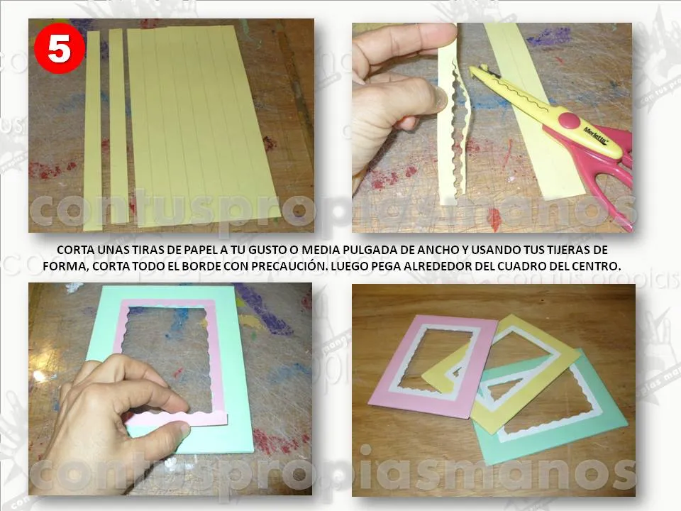Con Tus Propias Manos: COMO HACER PORTA-RETRATOS EN CARTON