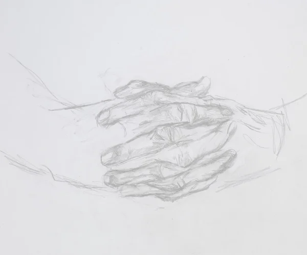 Manos rezando, dibujo — Foto stock © shotsstudio #33571783