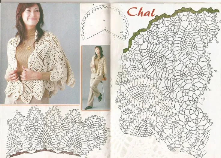 DE MIS MANOS TEJIDOS Y MAS...: Chal con punto piña crochet ... DE MIS MANOS TEJIDOS Y MAS...: Chal con punto piña crochet ...