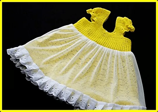 DE MIS MANOS TEJIDOS Y MAS...: Lindo vestido amarillo
