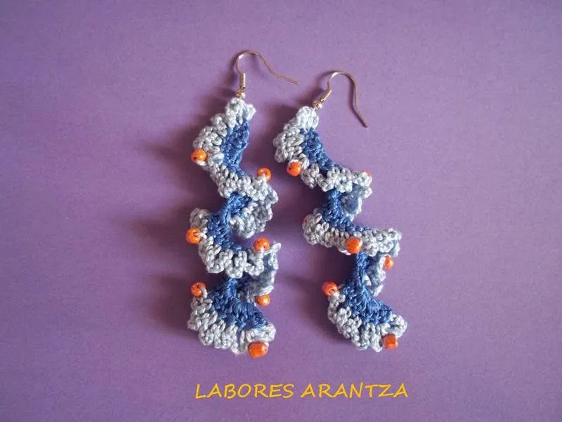 DE MIS MANOS TEJIDOS Y MAS...: Lindos aretes a crochet DE MIS MANOS TEJIDOS Y MAS...: Lindos aretes a crochet