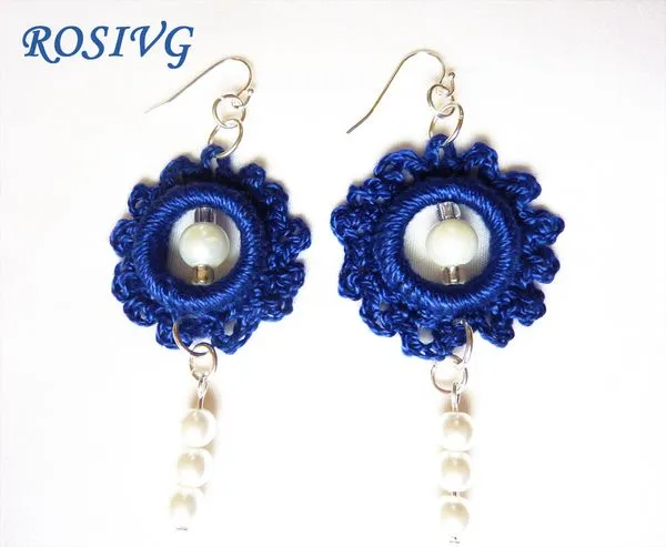 DE MIS MANOS TEJIDOS Y MAS...: Lindos aretes a crochet DE MIS MANOS TEJIDOS Y MAS...: Lindos aretes a crochet