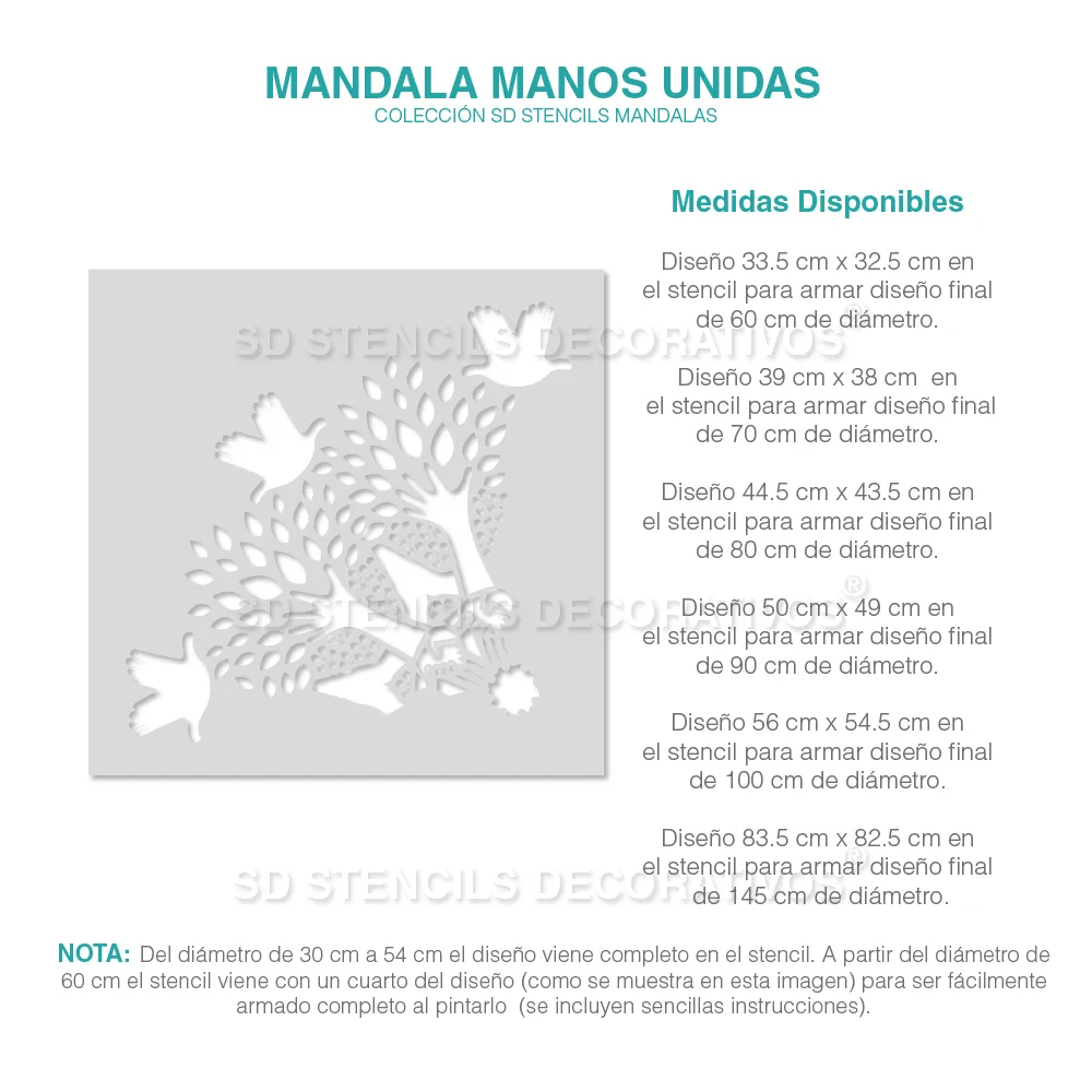 MANOS UNIDAS -Stencil, plantilla decorativa para pintar – SD Stencils  Decorativos