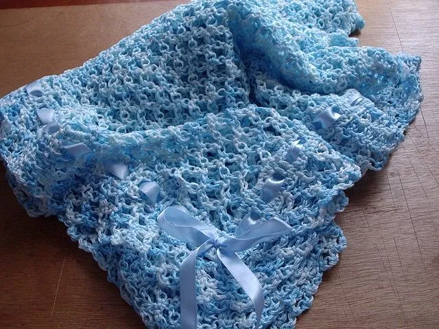 Manta para bebé em trico - Imagui