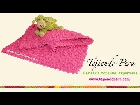 Manta o cobija para bebé tejida a crochet punto fantasía # 47 ... Manta o cobija para bebé tejida a crochet punto fantasía # 47 ...