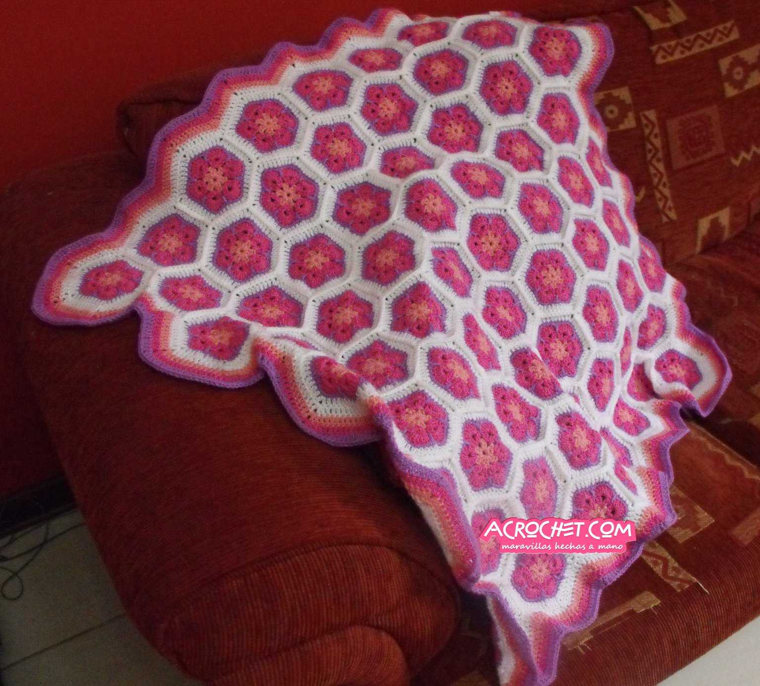 Manta de Flores Africanas Parte 2 | Blog a Crochet – ACrochet ...