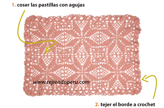 Manta con pastillas cuadradas - Tejiendo Perú...