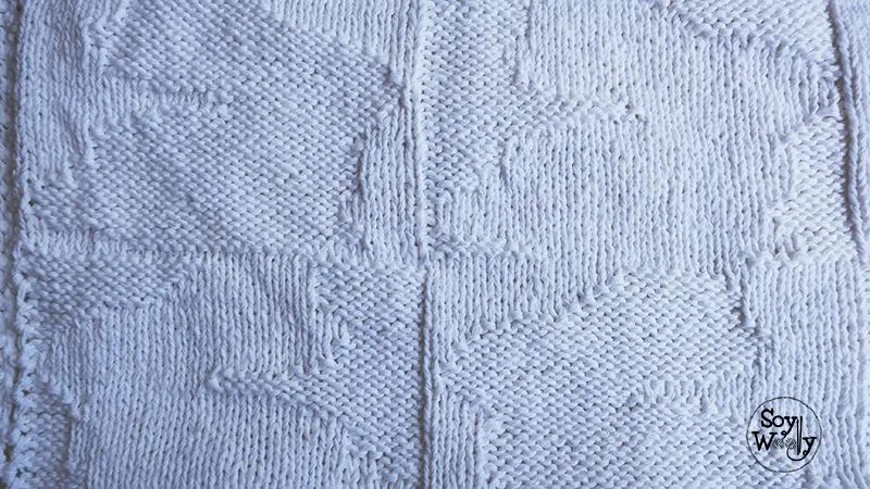 Manta/Cobija de bebé reversible tejida en dos agujas | Soy Woolly Manta/Cobija de bebé reversible tejida en dos agujas | Soy Woolly